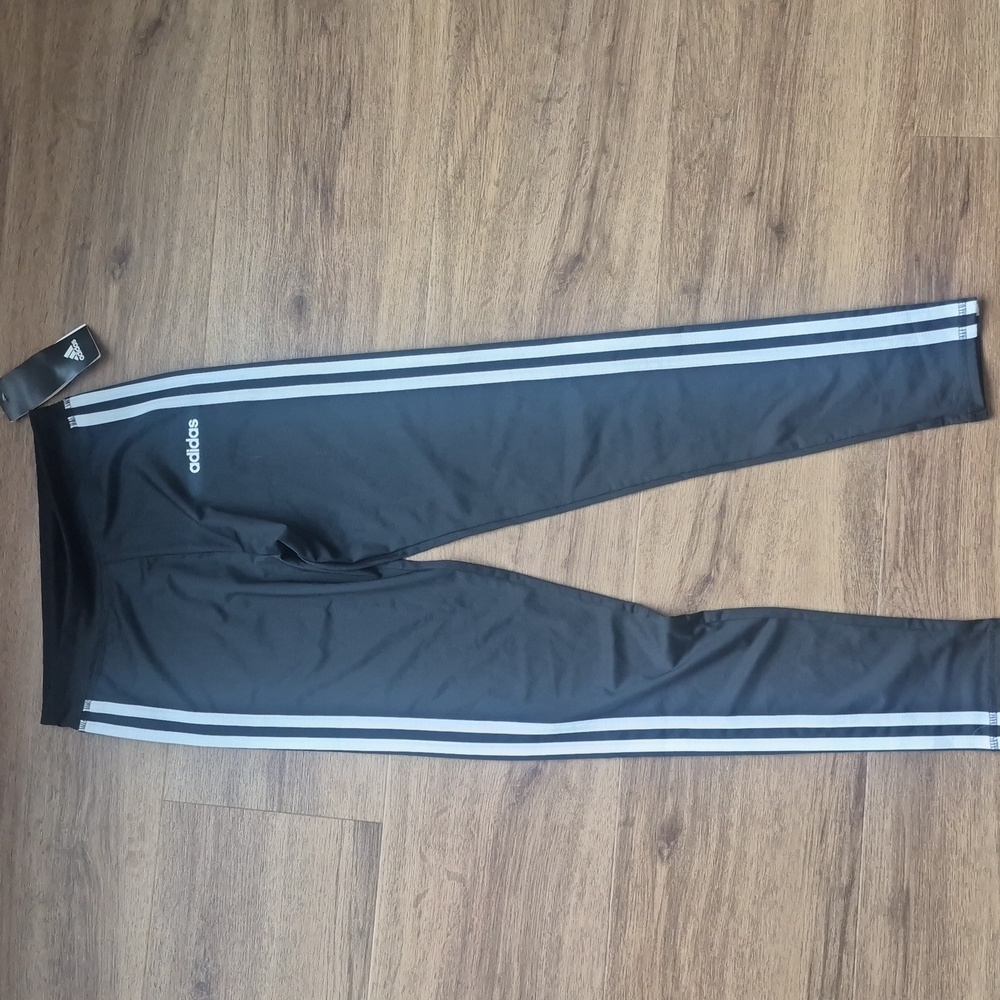 Black Adidas tights With Stripes Size 14